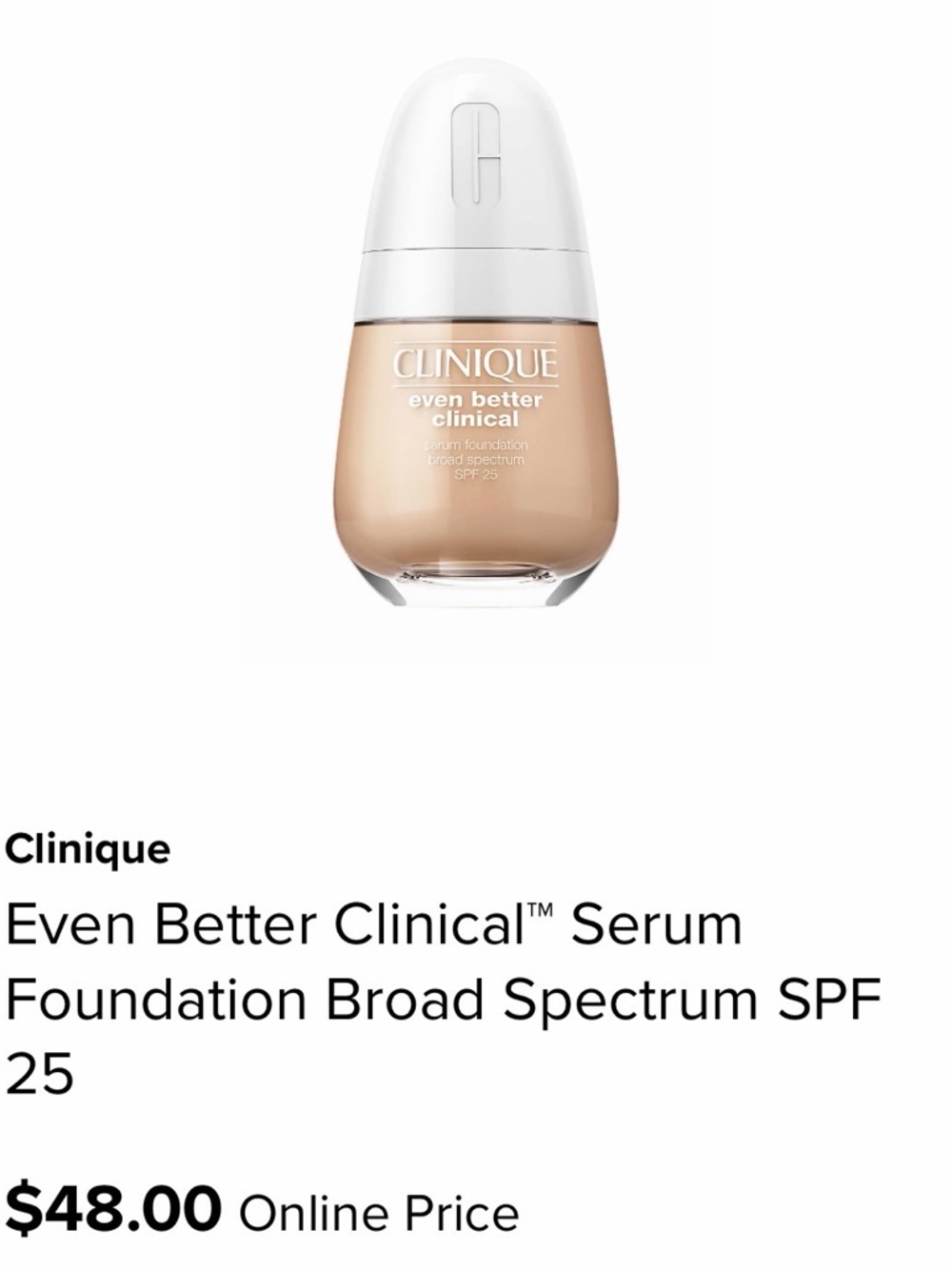 Clinique Even Better Clinical Serum Foundation — Light Beige
